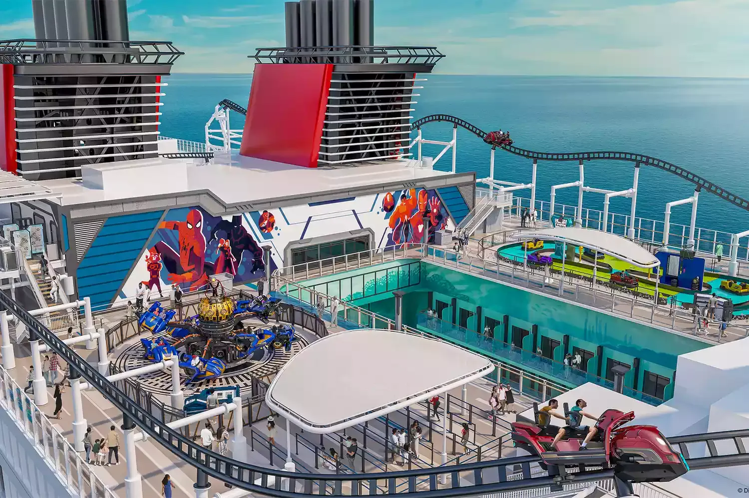 Disney's Adventure Cruise Ship Will Have the Longest Roller Coaster at Sea, Adults-only Spaces, Themed Suites, and More