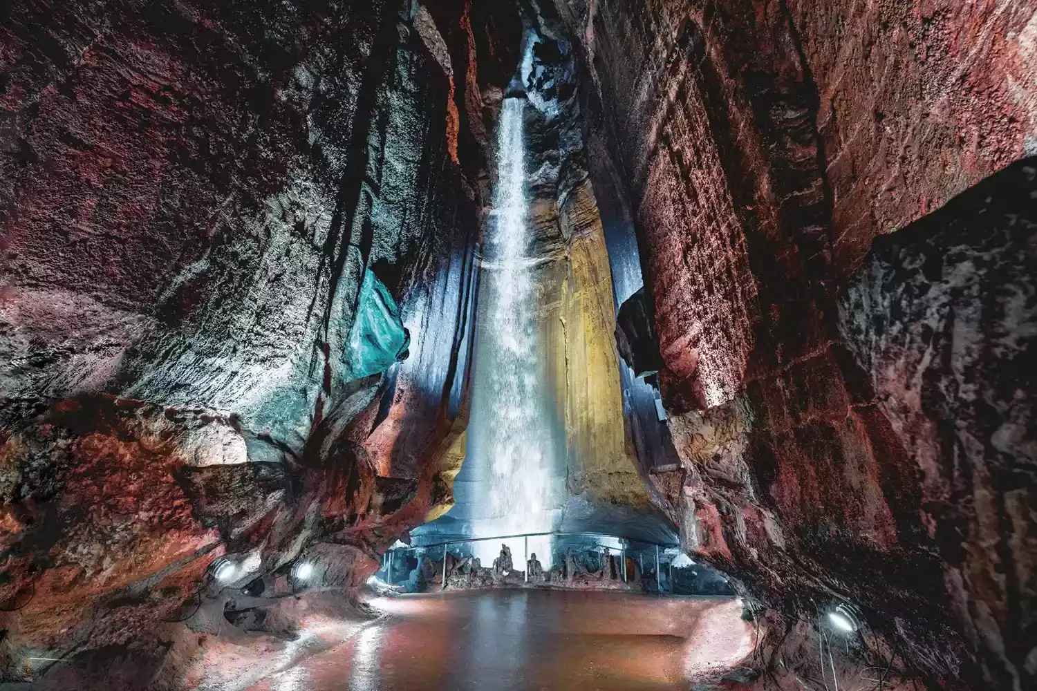 The Tallest Underground Cave Waterfall in the U.S. Is Hiding in a Tennessee Mountain — and You Can See It by Glass Elevator