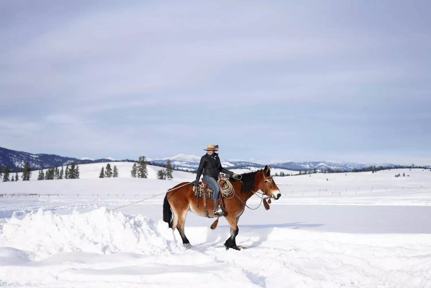 Skijoring Is Like Waterskiing — Except With Snow and Horses — and I Tried It at This Montana Resort