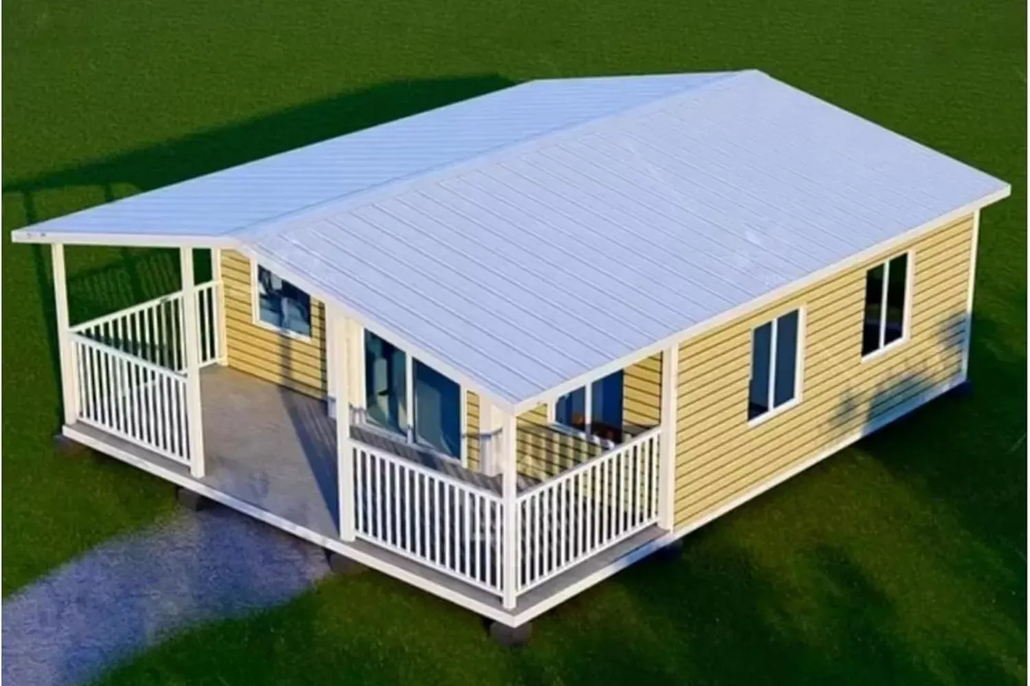 Amazon’s Selling a 2-bedroom Tiny House With a Large Covered Front Porch — and It Starts at $12,000