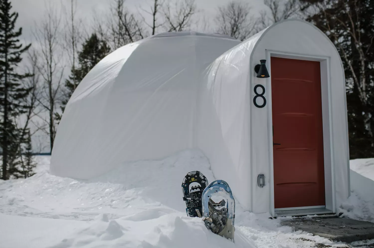 Glamp in Cozy Domes on a Remote Canadian Island With 180-degree Views, a Skylight, and the Chance to See the Northern Lights