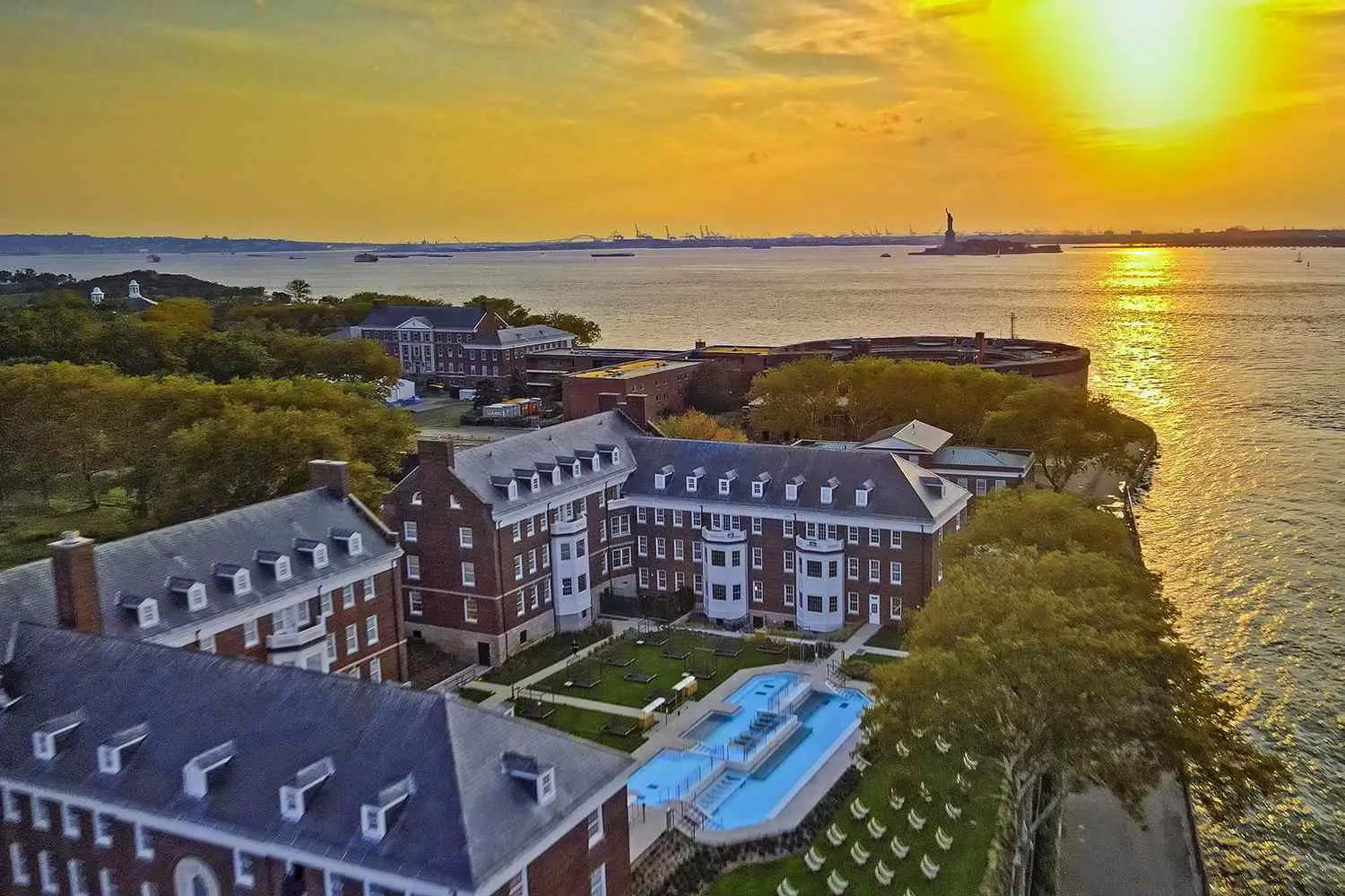 The Best View of NYC Is at This New European-style Spa on Governors Island