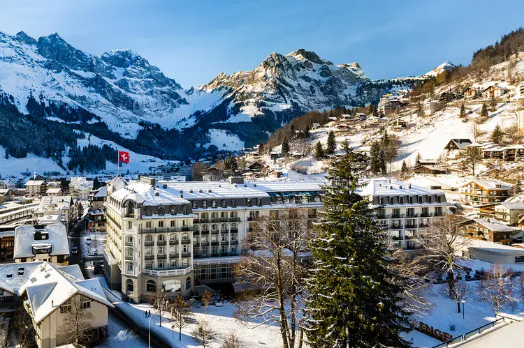 This Hotel in the Swiss Alps Is Near Europe's Highest Suspension Bridge, and It Has a Rooftop Infinity Pool With Stunning Mountain Views